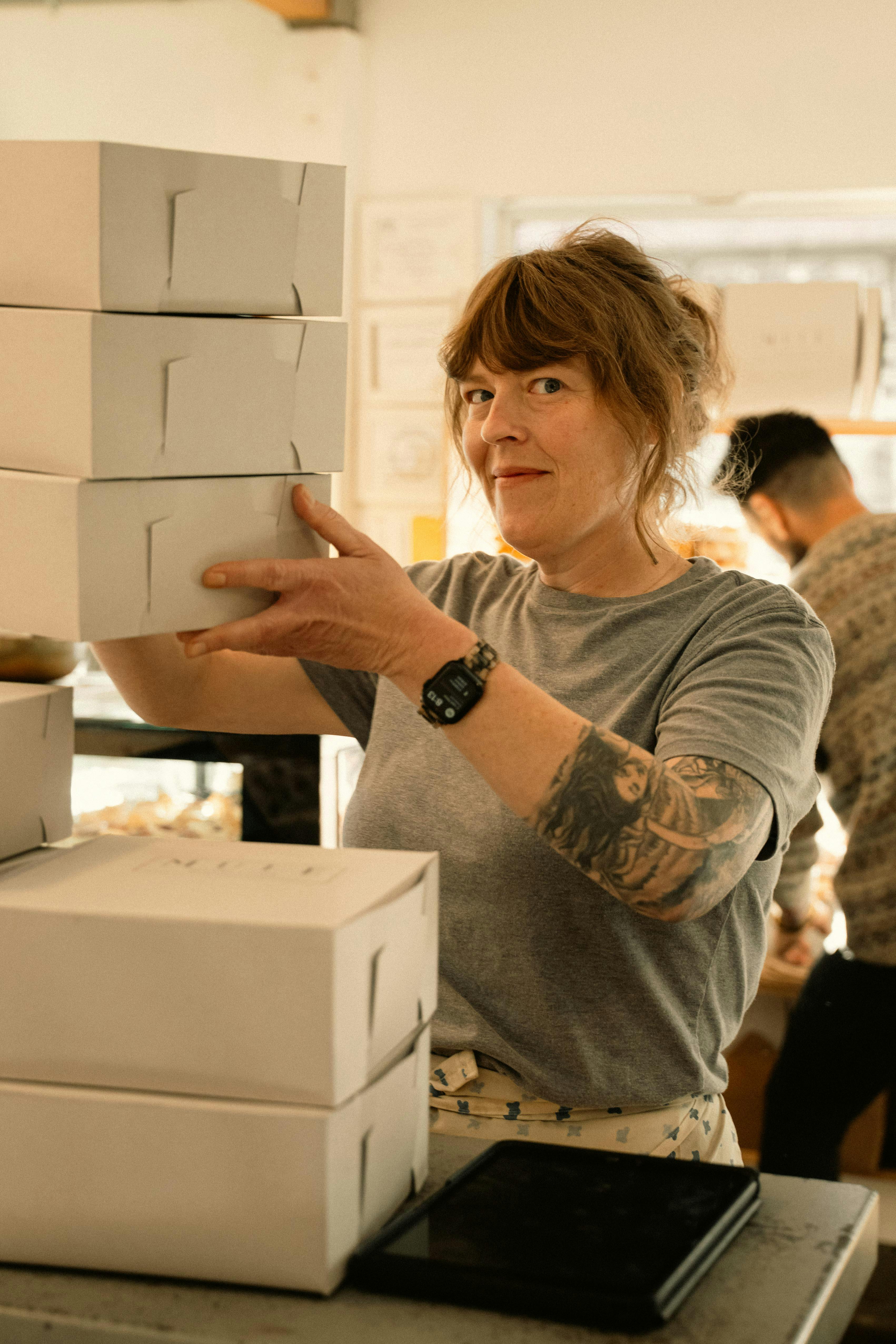 Manager on the café floor